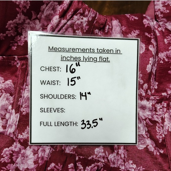 Altar'd‎ State Milani Floral Mini Dress Womens Large Sleeveless Bow Wine Party - Picture 10 of 16